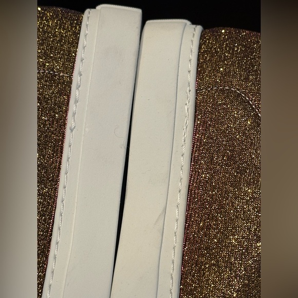 NWOB Zadig & Voltaire LA FLASH SPARKLE Sz 38 Gold Multicolor Lowtops - Picture 10 of 13